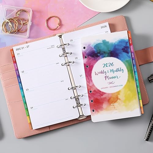 Miniatura 8 de Recambios de agenda 2026 – Recambios de agenda 2026, calendario semanal y mensual de enero de 2026 a diciembre de 2026, 3.75 x 6.75 pulgadas, 6