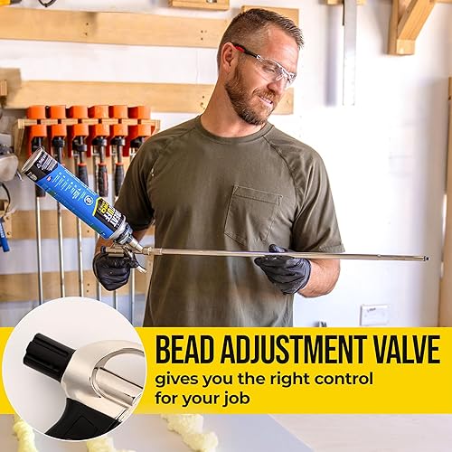 Miniatura 5 de AWF Pro Pistola de espuma AWF 1210, pistola de espuma de PTFE con revestimiento antiadherente de 2 pies. Ideal para contratistas y bricolaje.