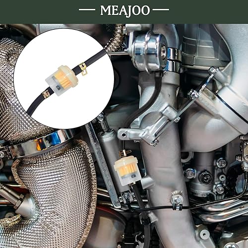 Miniatura 6 de MEAJOO 6 filtros de combustible en línea de gasolina de 14 de pulgada, 0.236 in a 0.276 in, con imán, apto para ATV, scooted, ciclomotor, Go Kart,