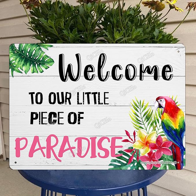 Cartel metálico exterior 8x12 pulgadas para piscina miniatura 4