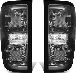 DNA Motoring TL-ZTL-002-BKSM Smoked OE Tail Lights for 14-18 Silverado 1500, 15-19 2500/3500 HD - Plug-n-Play Black Housing