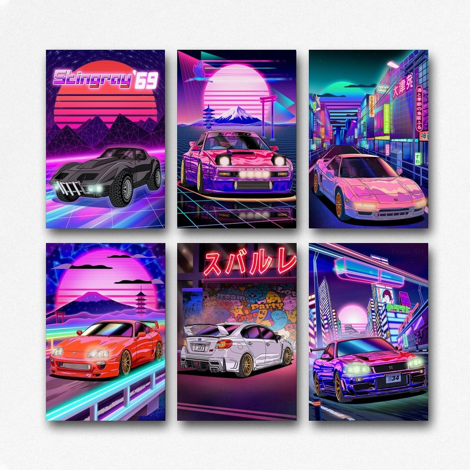 BLULOO Tokyo Street Racing JDM Wall Art Modern Urban