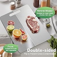 Vista 3 de Tabla de corte de titanio Katuchef, 2026 Nueva 100% Titanio Puro Tablas de cortar para cocina, Titan Cut Pro Tabla de cortar de doble cara,