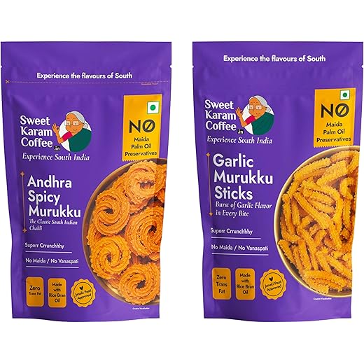 Sweet Karam Andhra Spicy Murukku Combo - 95g x 2