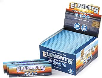 Amazon.com: Elements Ultra Thin Rice King Size Rolling Papers 1Case/50 ...