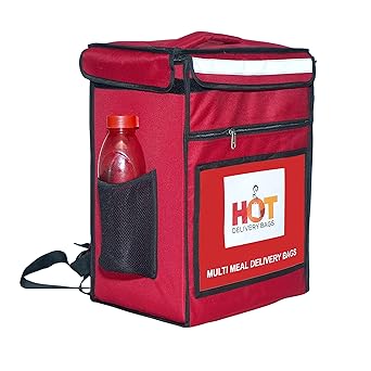 HOT DELIVERY BAGS Foldable Multi-Meal, Insulated Water Stain Repellent Food Pizza Delivery Bag, 41 liters (14 X 10 X 18 inch), Can Keep Meals hot or cold for 120 minutes