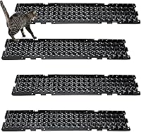 Vista 7 de Nuanchu 12 piezas de alfombrilla disuasoria para gatos con pinchos, alfombrilla repelente de gatos para mantener a los perros fuera del mostrador