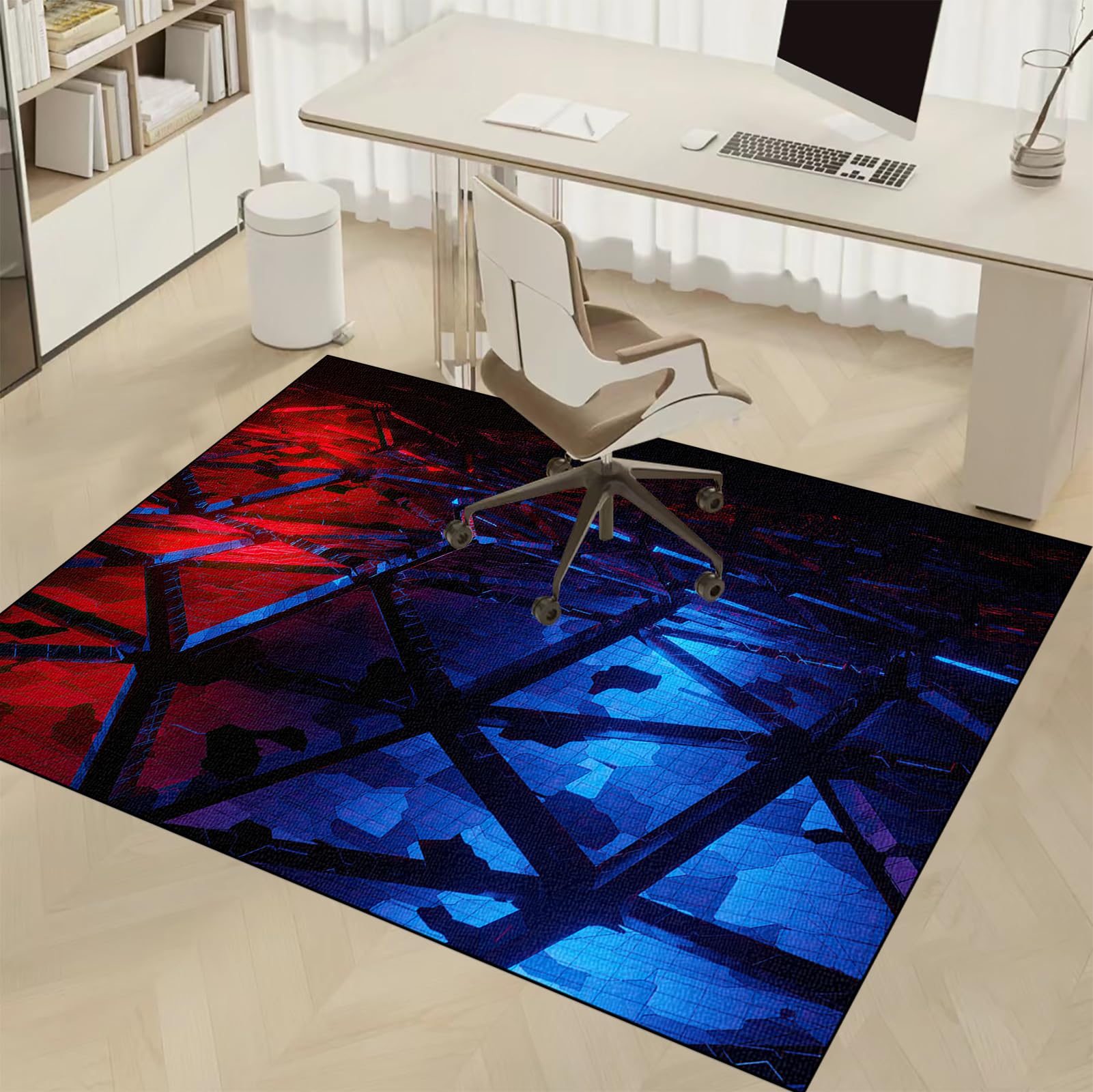 Dywan Krzesło Gamingowe, Ochraniacz Podłogi Wózki Inwalidzkie Biuro, Mata Ochronna Na Podłogi, Antypoślizgowa Mata Do Komputera Do Gier Podłogowych 90 x 130 cm