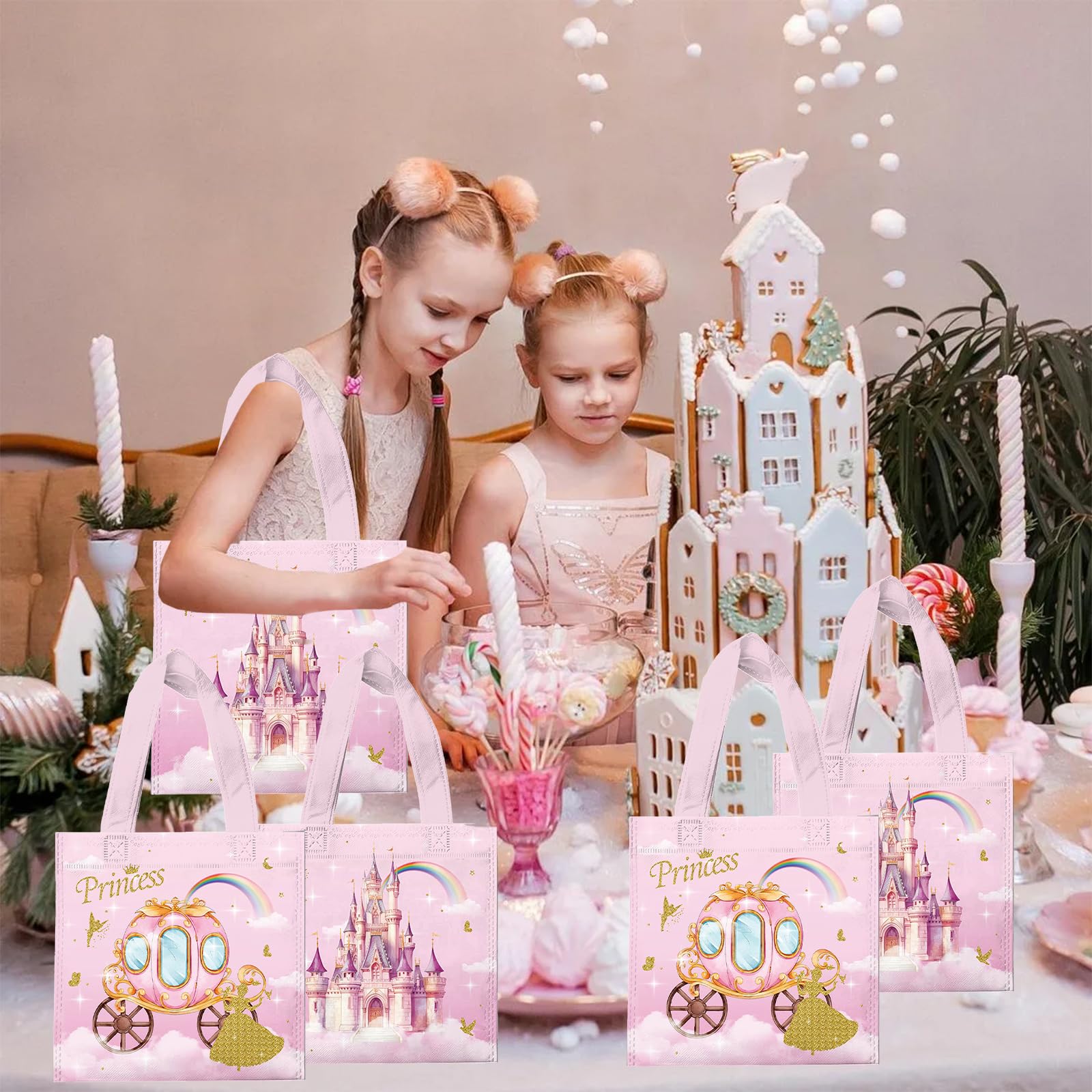Princess 4th Birthday Backdrop Four-Ever A Princess Castle Floral Birthday Backdrop Decorations Girl 4th Birthday Party Decorations Photography Backgro