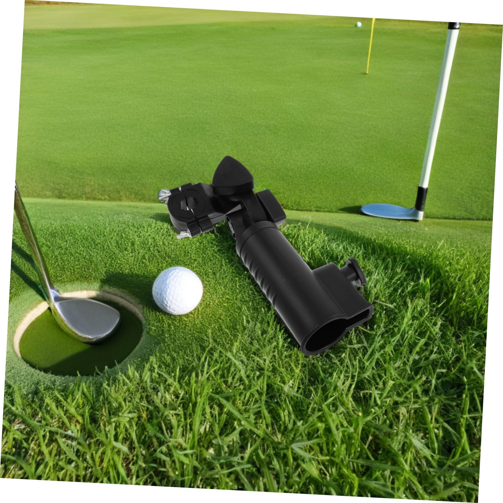 2 Stück Teiliges Golf Trolley Regenschirmhalter aus Robustem Kunststoff mit Stabiler Klemme Langlebiger Golfwagen Schirmhalter für Turniere und Täglichen Einsatz dem Golfplatz