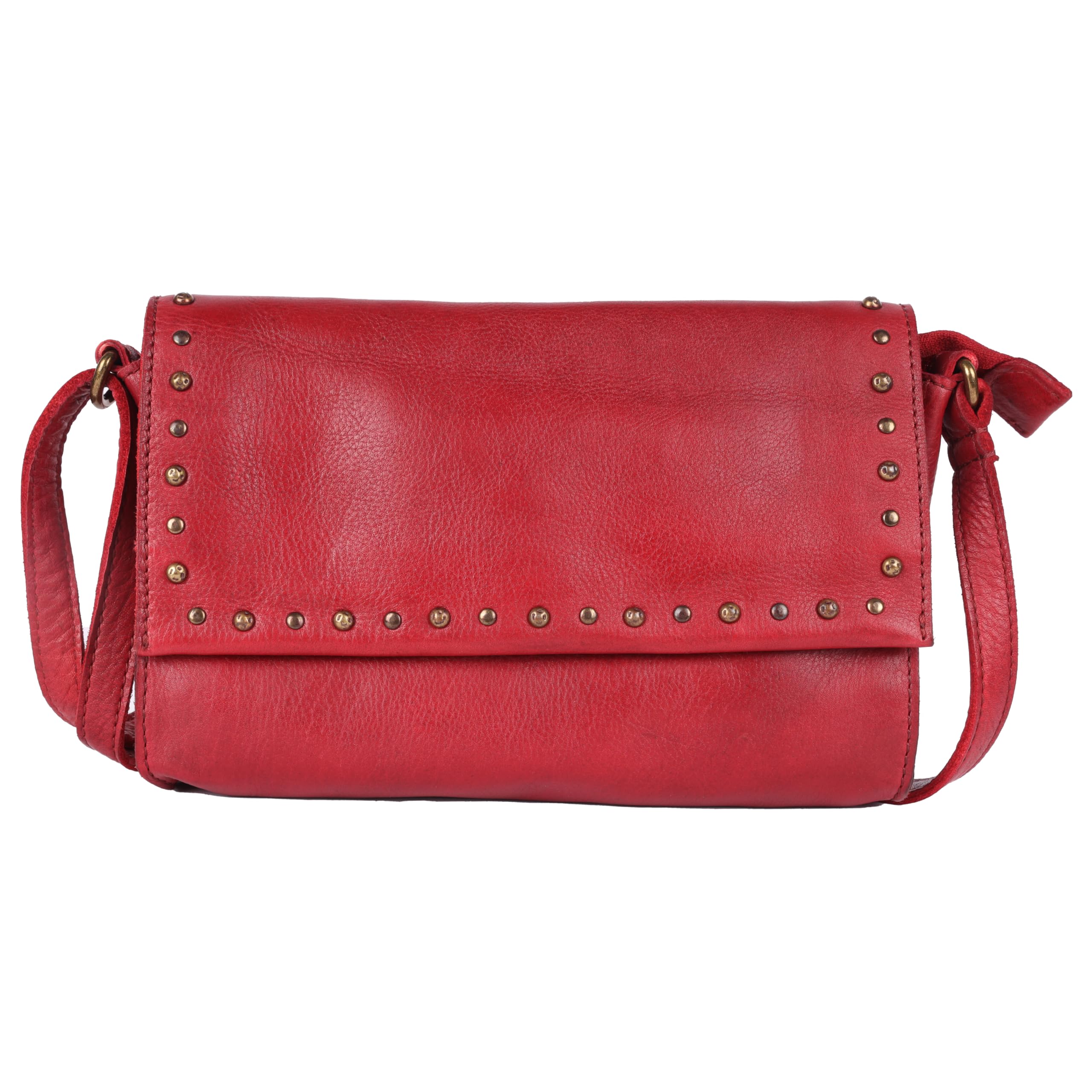 Genuine Italian Leather Boho Studded Crossbody Shoulder Bag - Stylish, Durable, & Perfect for Everyday Use for women