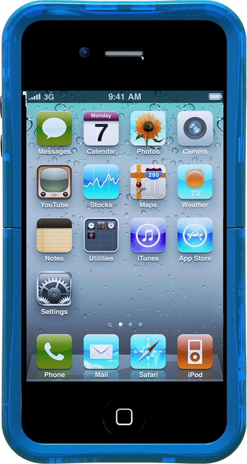 OTTERBOX REFLEX SERIES Case for iPhone 4/4S - Retail Packaging - Glacier Blue Transparent
