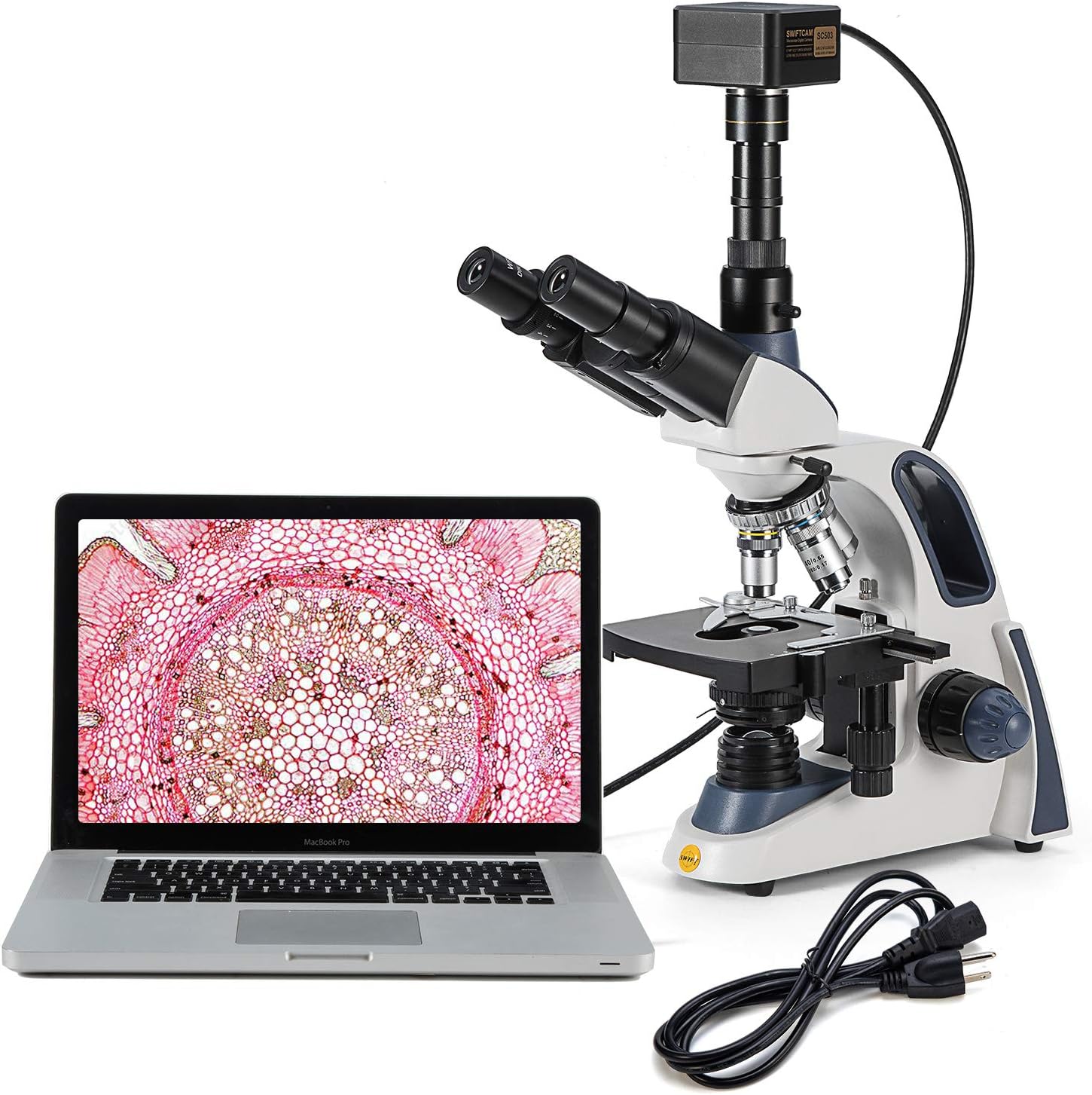 Swift 三眼生物顕微鏡 高性能3眼タイプ生物顕微鏡 最大2500x拡大 デジタルカメラ付 Swiftcam 500万画素 Usb3 0 ジーデントップ式30度傾斜三眼鏡筒 1w Led照明 研究用 実験用生物顕微鏡 広視野接眼レンズ10倍と25倍 一体型xyステージ アッベコンデンサー Sw380t Sc503 Swift 三眼生物顕微鏡 高性能3眼タイプ生物顕微鏡 最大2500x拡大 デジタルカメラ付 Swiftcam 500万画素 Usb3 0 ジーデントップ式30度傾斜三眼鏡筒 1w Led照明 研究用 実験用生物顕微鏡 広視野接眼レンズ10倍と25倍 一体型xyステージ アッベコンデンサー Sw380t Sc503
