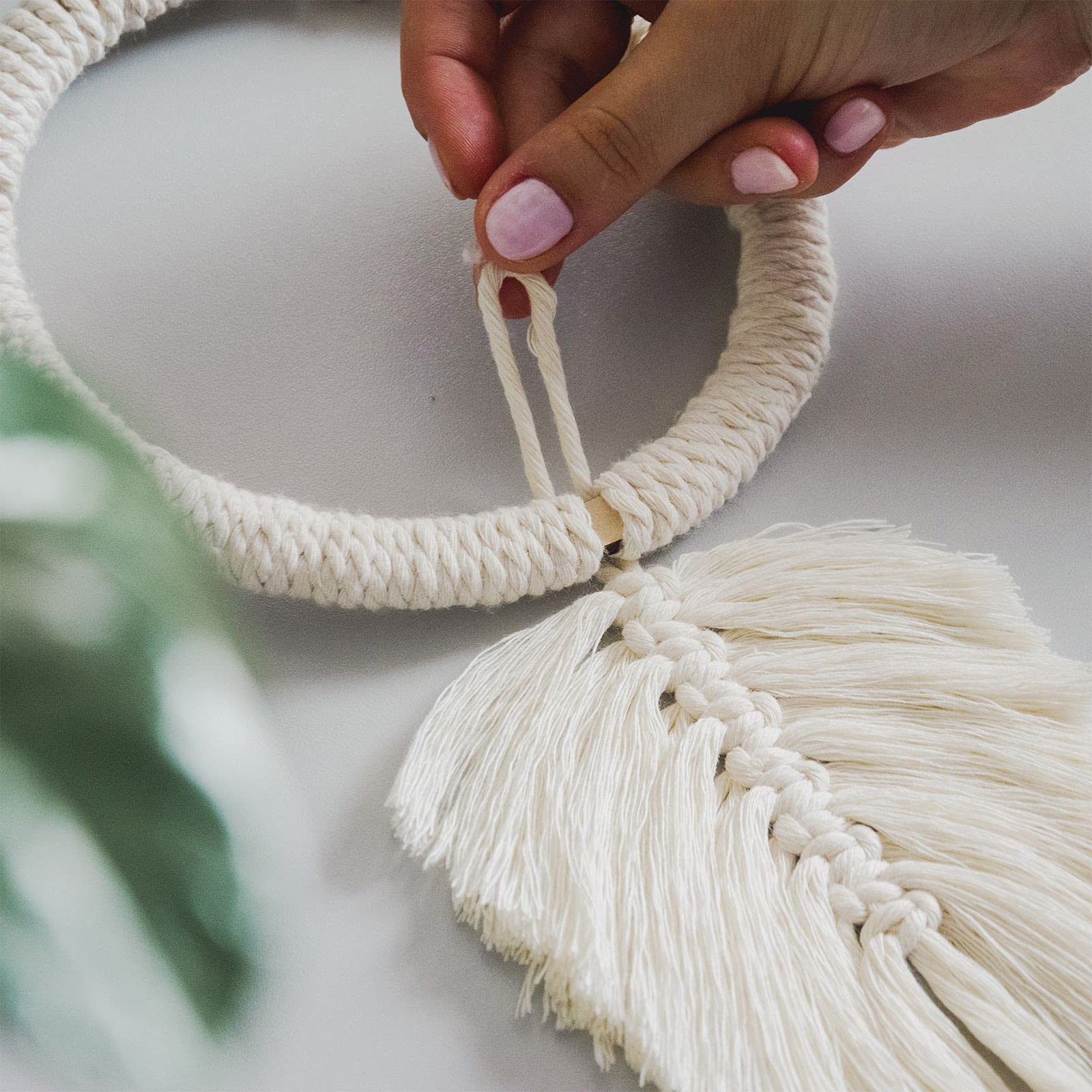 Hilo de macramé premium, 1000 m, 3 mm, amarillo, 100 % algodón, cordón natural, hilo de algodón, decoración artesanal