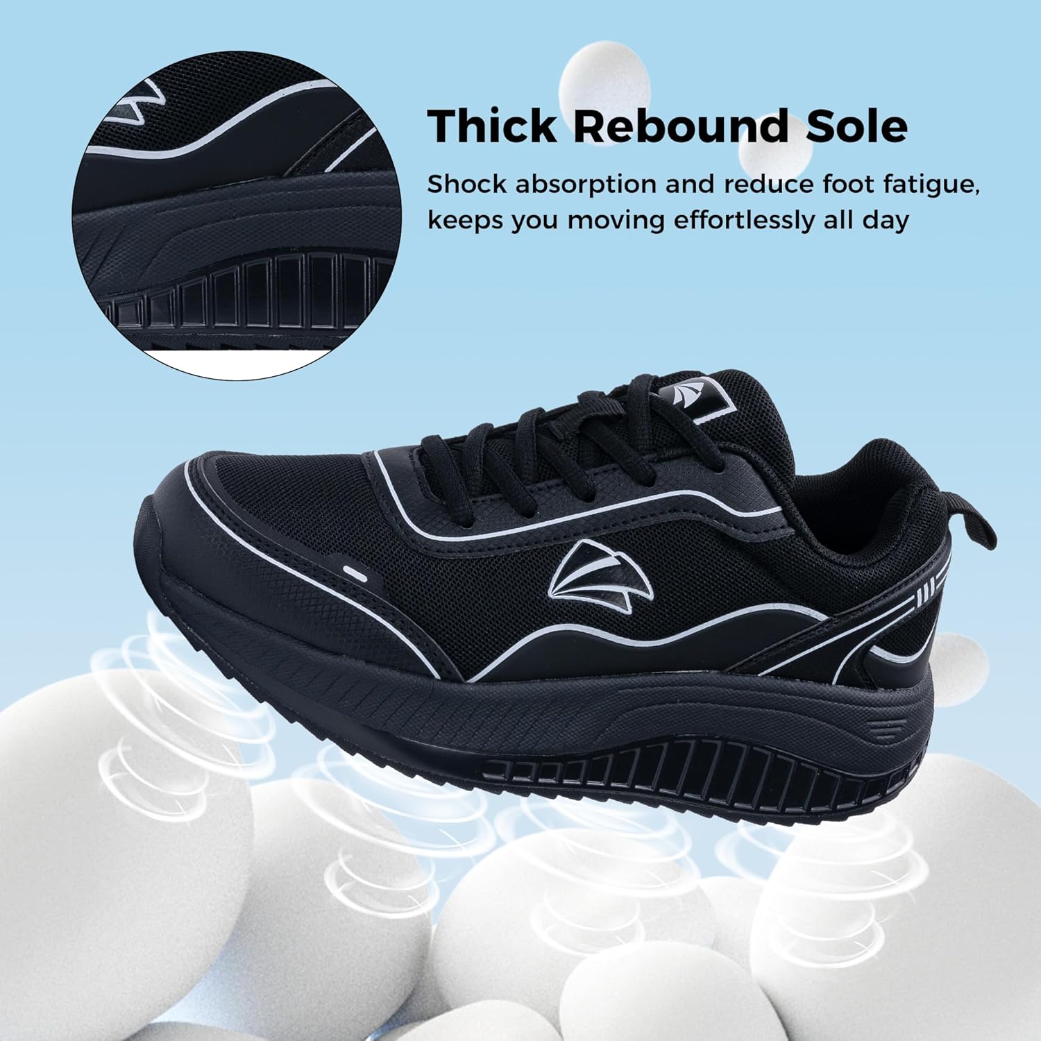 Autper Womens Arch Support Walking Shoes Plantar Fasciitis Orthotic Tennis Sneakers Comfortable Gym Sports Workout Shoe - Image 3