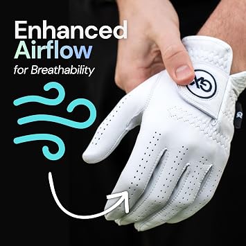 GX Golf Gloves 3-Pack | The Players Cabretta Premium Men's Leather Golf Glove – Precision Fit, Superior Grip, Long-Lasting Durability, Breathable Performance