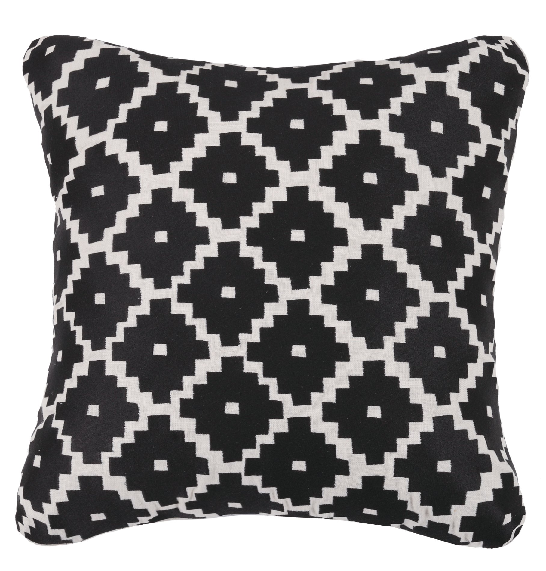 D.L RheinD.L Rhein Taos Embroidered Linen pillow, 20x20 Inch , Graphite