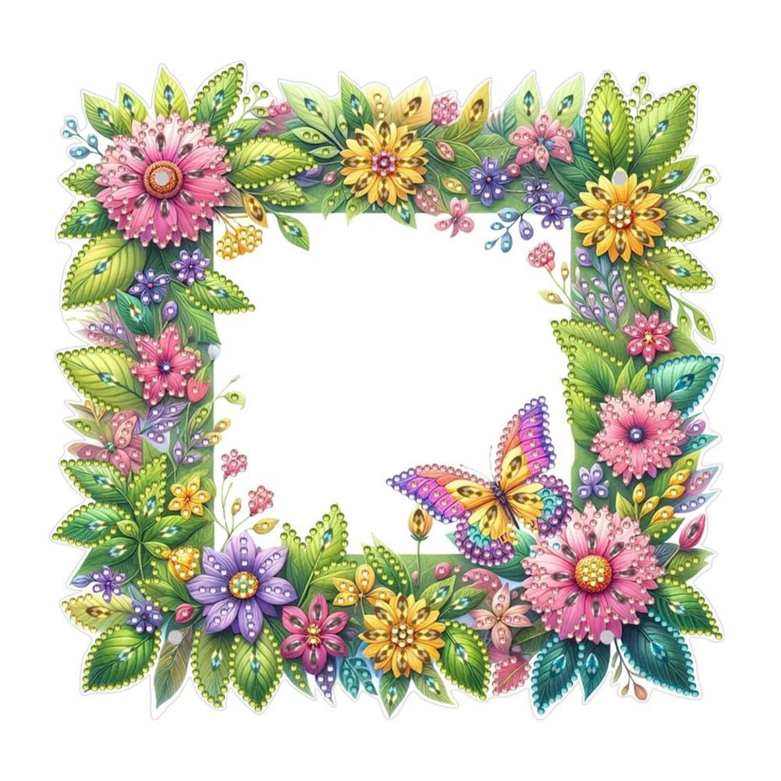 ARTopet DIY Diamond Photo Frame Creative Flower Acrylic Desktop Ornaments Diamond Art Frame Ornaments Single Sided Diamond Craft Picture Frame Home Decor-Flower05
