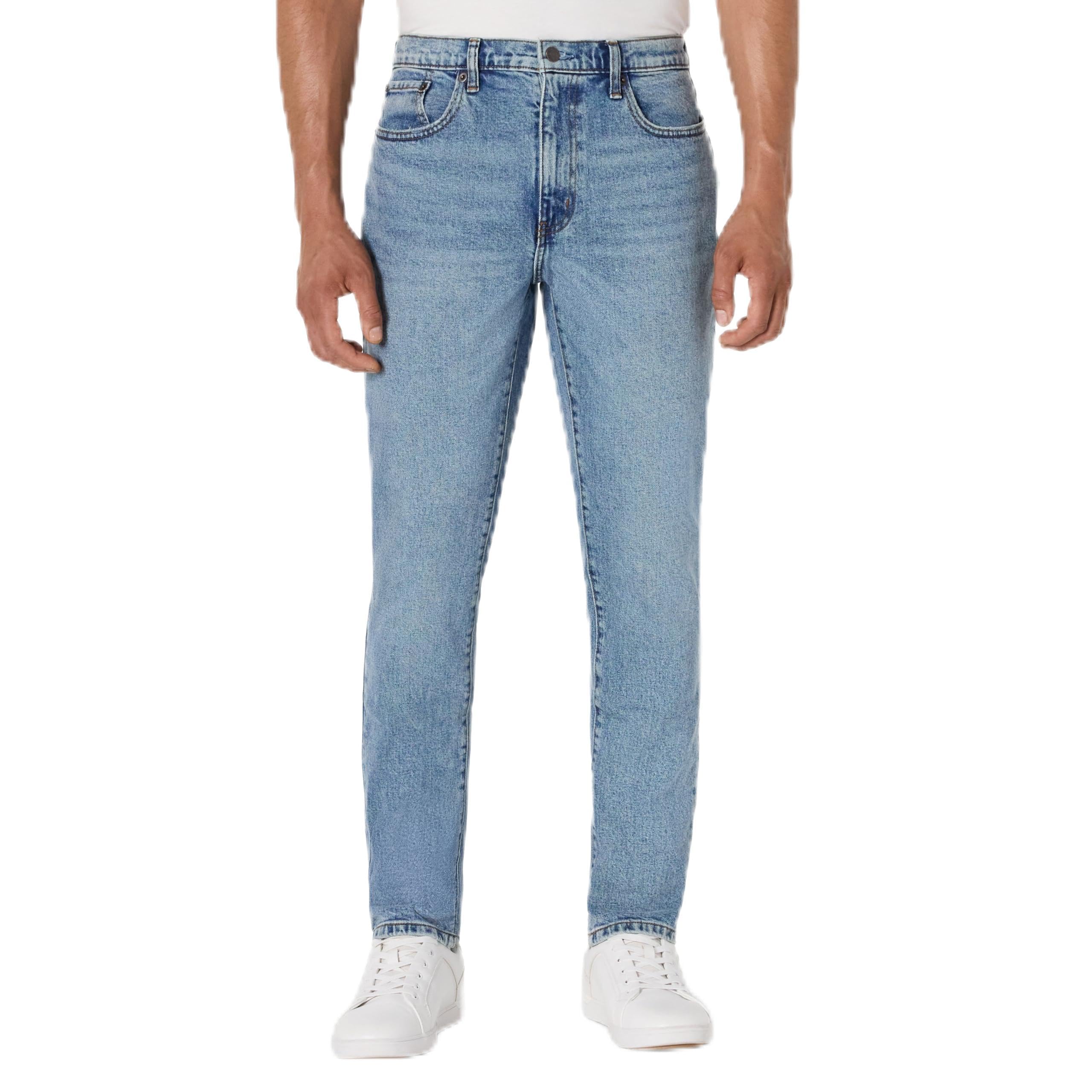 Men's Slim-Fit Jeans with Tapered Leg, 5-Pocket Styling, Zip Fly