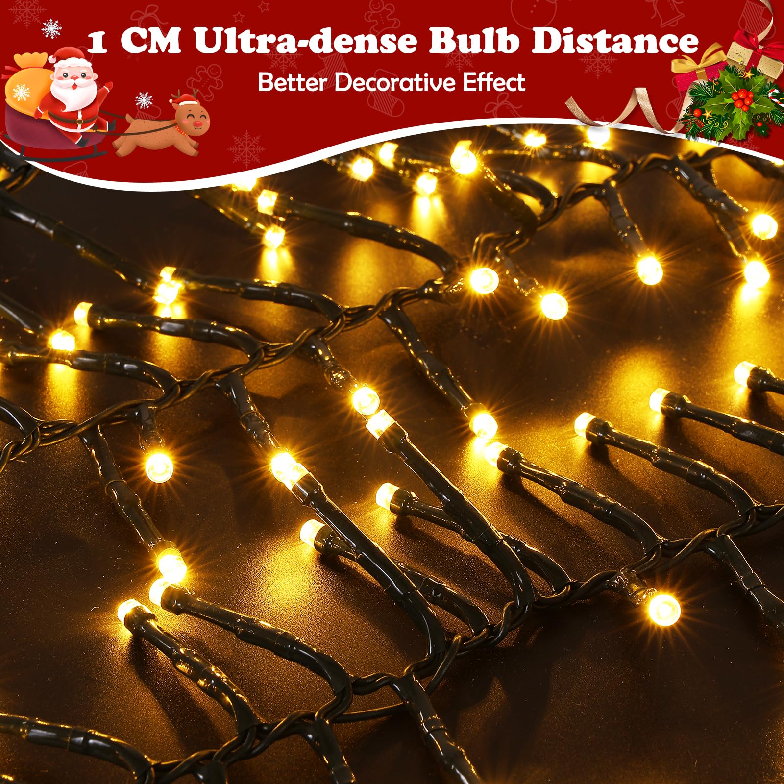 Avoalre Guirlande Lumineuse Grappe Sapin Noël 6M 600LED