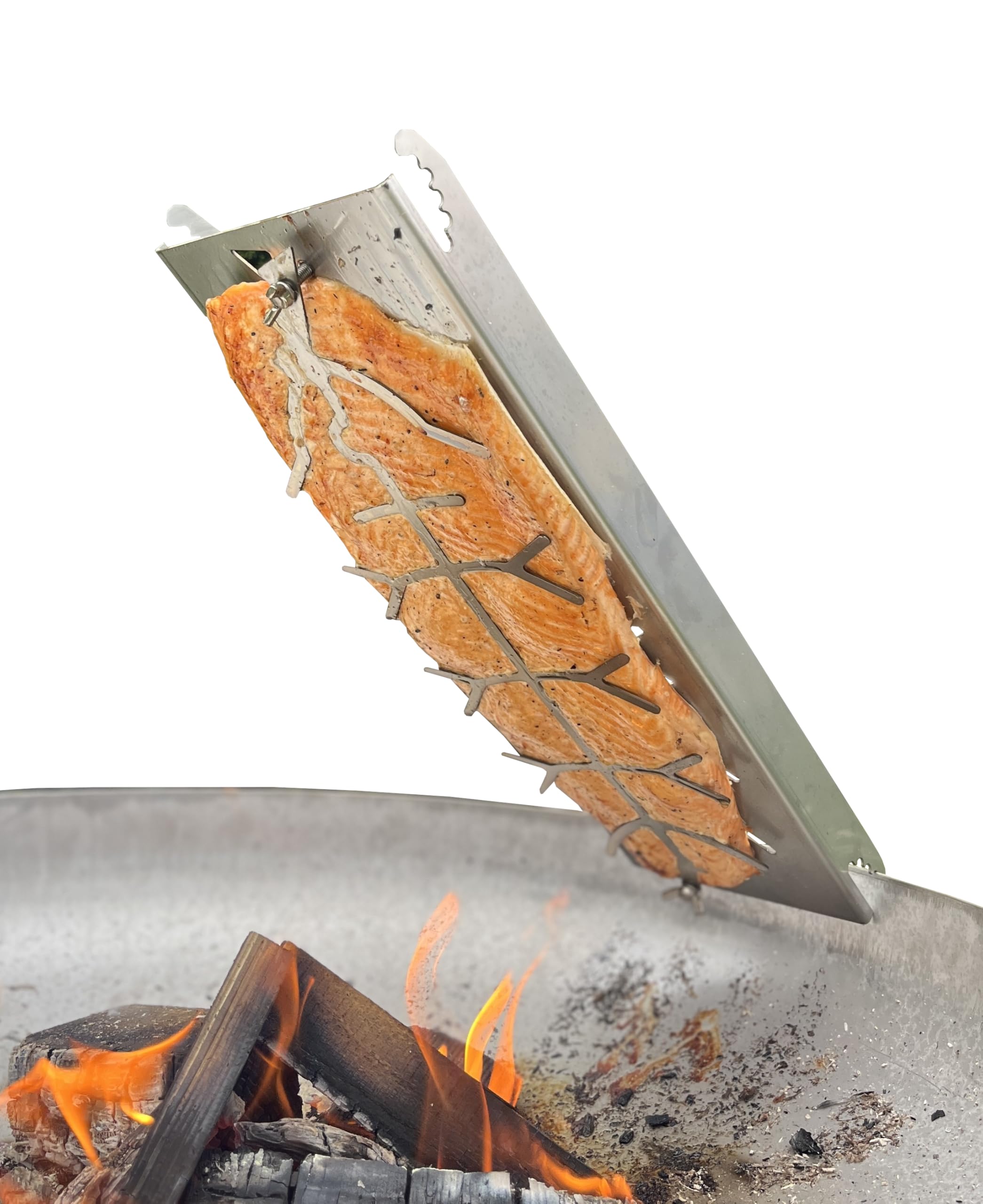 Plaisir du barbecue Planche à saumon flambé acier inoxydable Accessoires barbecue brasero Fabriqué Allemagne