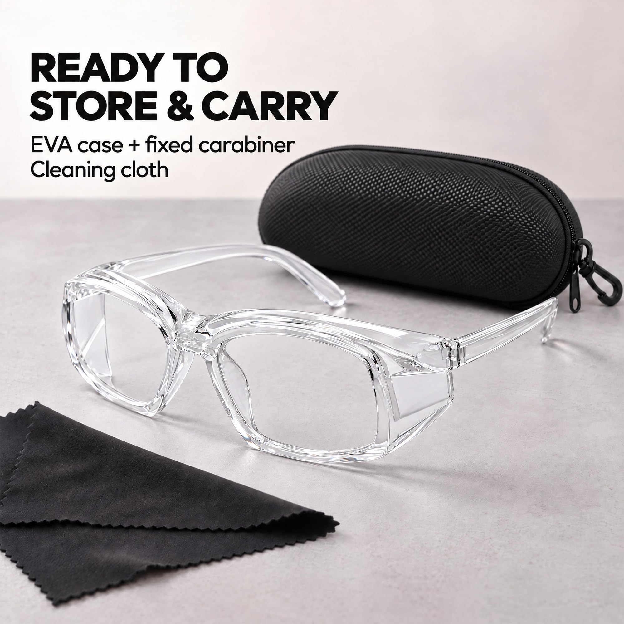 MORK&SUKY Safety Glasses for Men&Women, Anti-Fog Protective Eyewear with Side Shields for Woodworking, Lab Work,Construction. — Amazon image 6