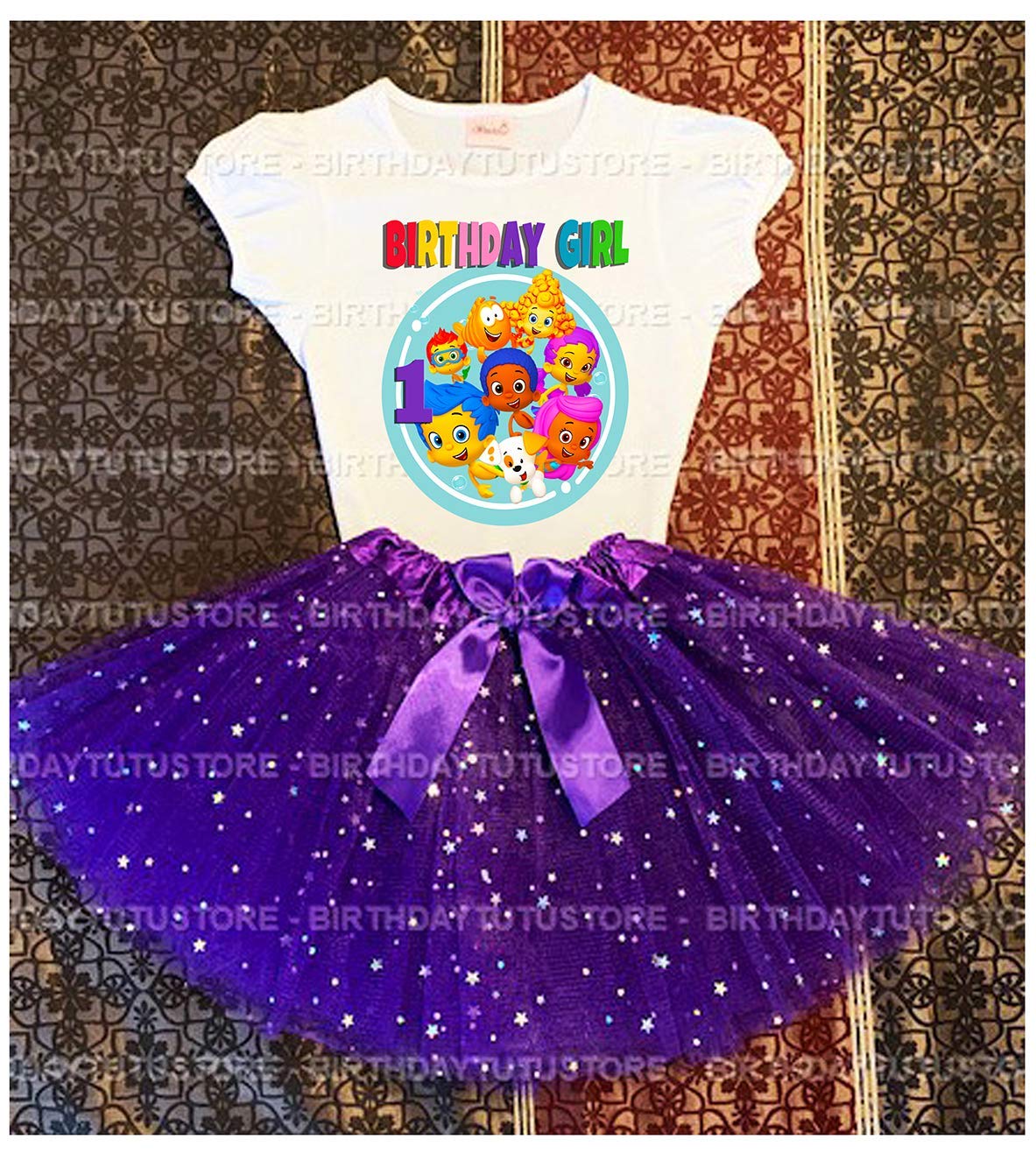 Bubble Guppies Birthday Tutu 1st Birthday Party Dress Purple Tutu |  Desertcart BAHRAIN