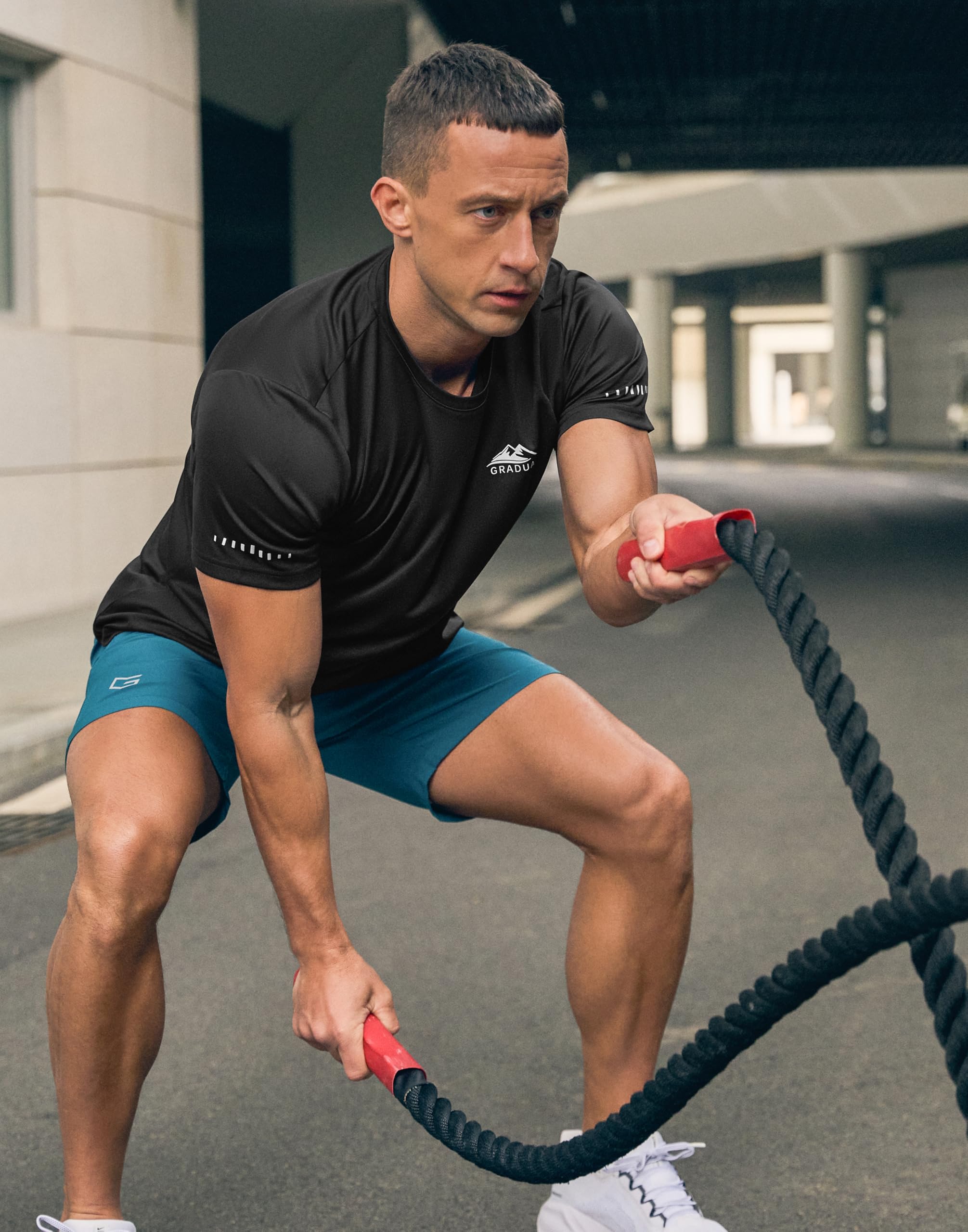 Camiseta de entrenamiento para hombre, protección solar UPF 50+, ajuste seco, camisetas de natación que absorben la humedad, para atletismo, playa, senderismo