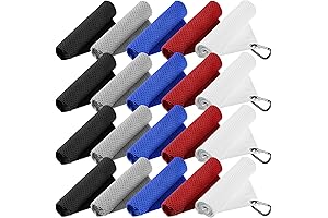 20-Count Golf Towel Hooks Microfiber Golf Towel