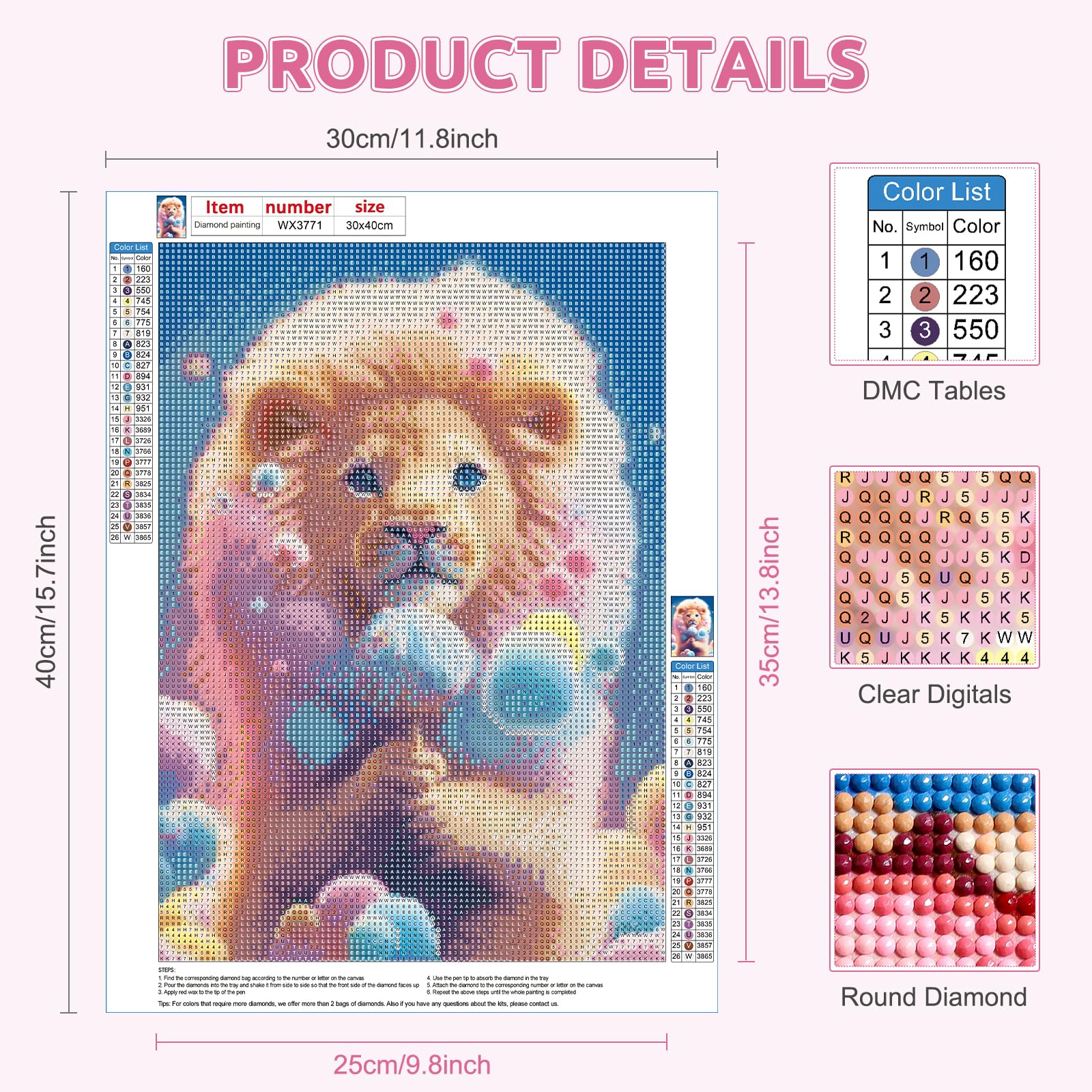 EDLSYKit De Pintura De Diamante 5D Pintura De Taladro Completo De Mujer Africana Con Diamantes Bordado De Diamantes De Imitación De Arte Decoración De Artesanía De Punto De Cruz (50x65 Cm