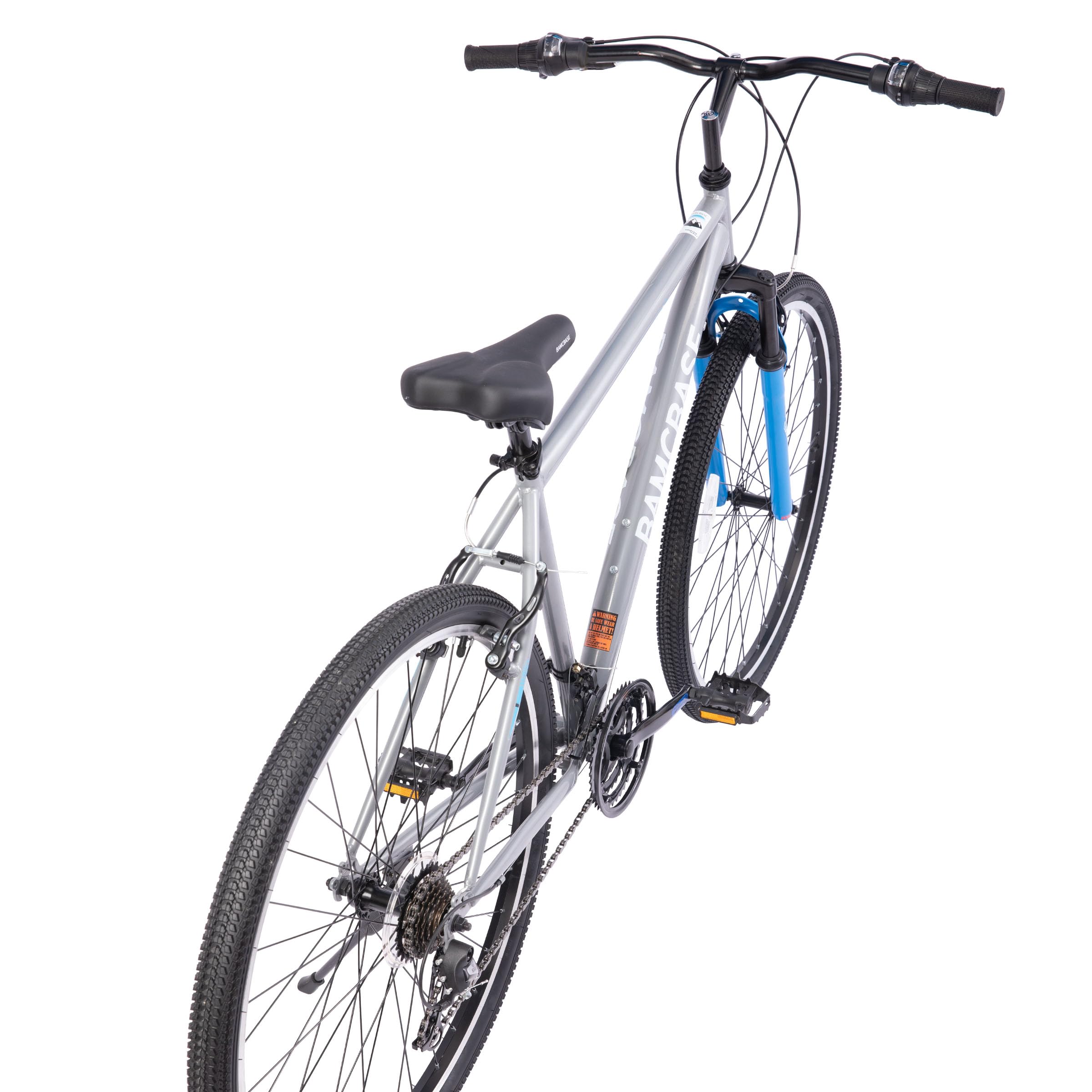 HILAND BAMCBASE 26/27,5/29 Zoll Mountainbike, Hochfester Stahlrahmen 21 Gänge Mountainbike, V-Brake Hardtail MTB Bike für Männer Frauen, Schwarz/Blau/Grau