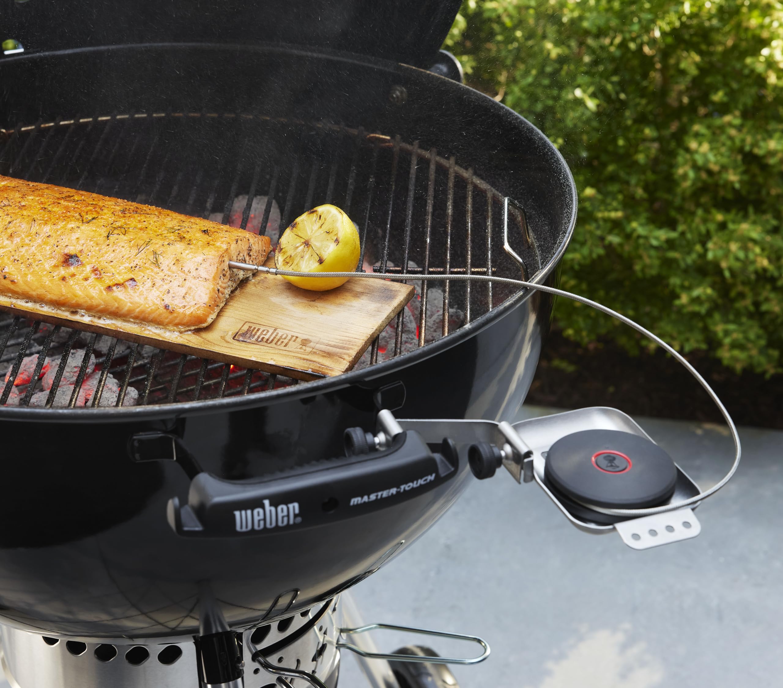 Weber Smart Thermomètre avec sondes de Grille et de Viande/Mesure la température du Gril et à cœur pour Une Cuisson Parfaite – Noir (3400590)