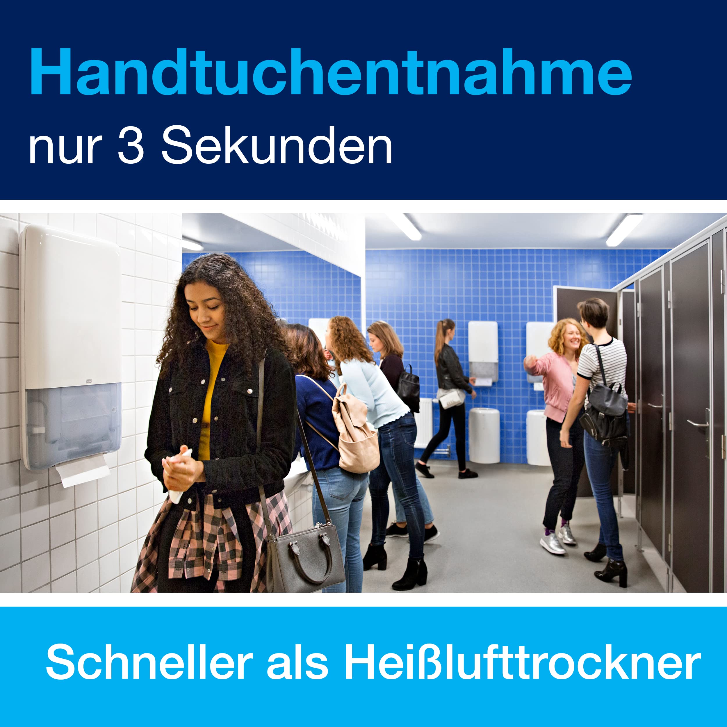 Tork PeakServe Endlos-Papierhandtücher Weiß H5, Advanced-Qualität, komprimiert, 12 × 270 Blatt, 100589, Mittel