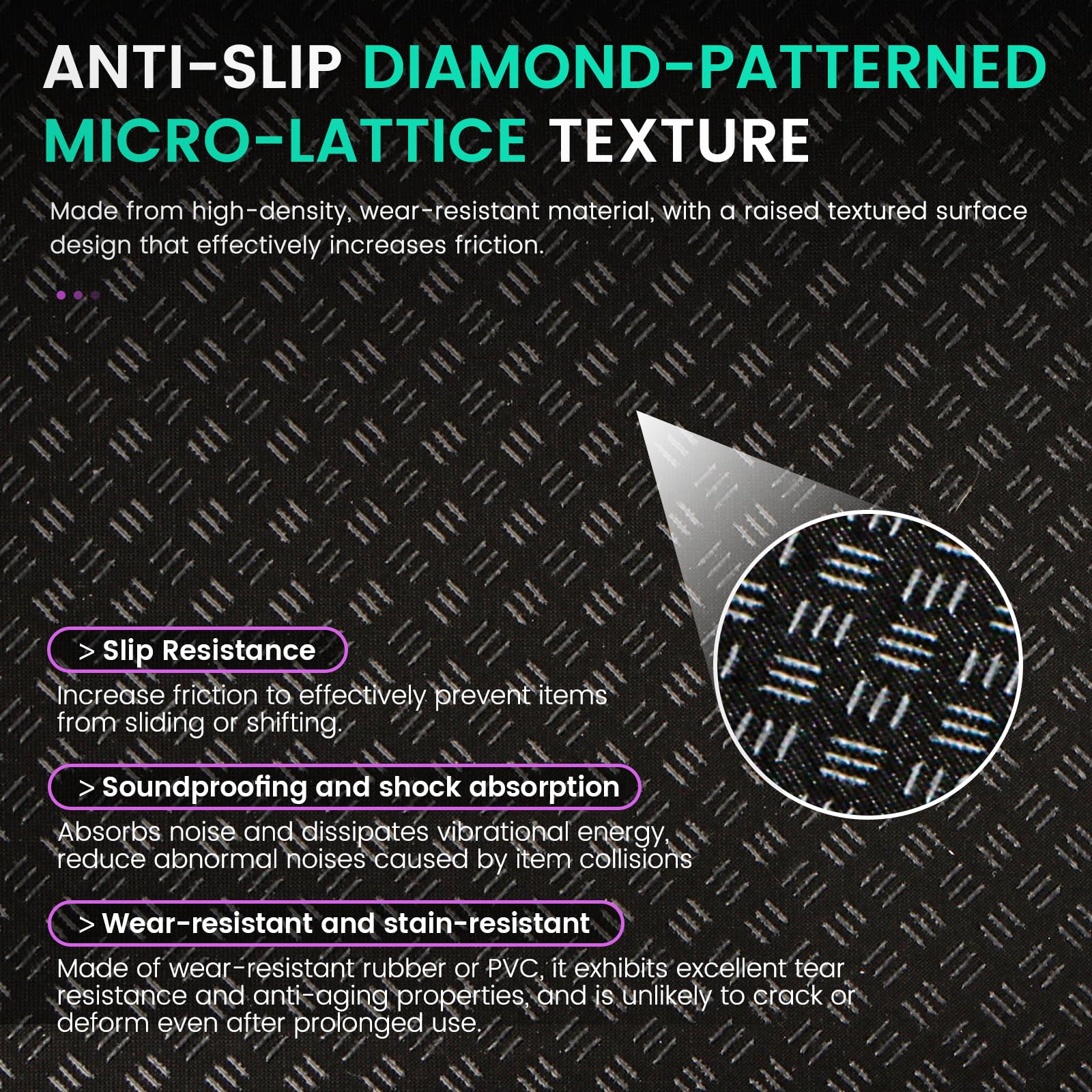 Tapis anti-vibration pour machine à laver, 60 x 60 cm, double face, antidérapant, découpable, pour machine à laver, sèche-linge, appareils de fitness - 5