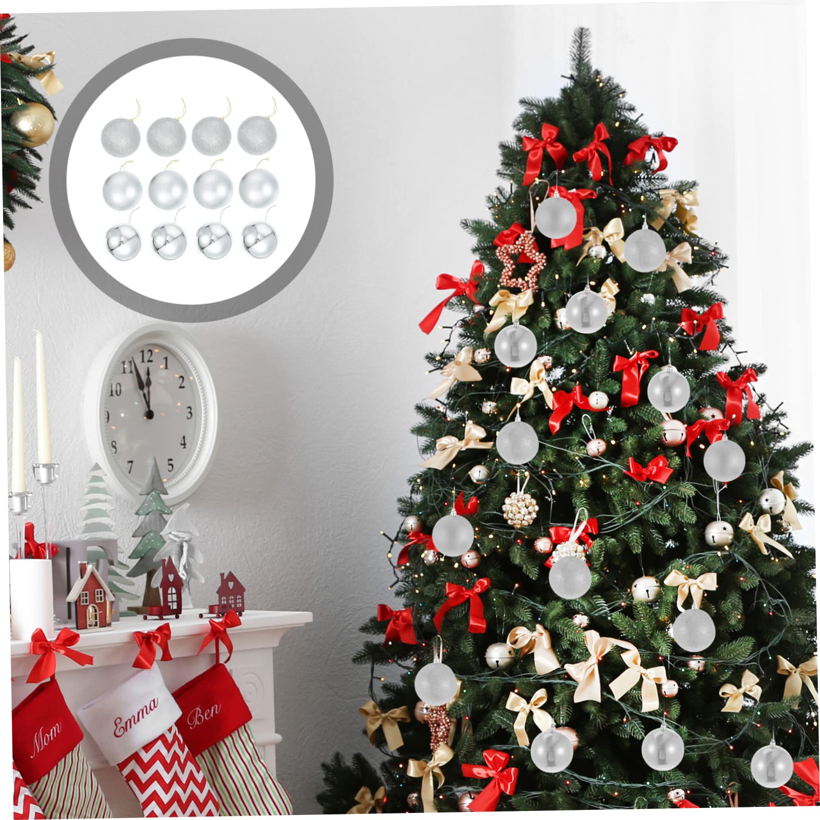 IMIKEYA 24stücke Weihnachtskugeln als Hängekugeln für Baumdekoration Dekorative Kugeldekoration für Party und Zuhause Anhänger für Weihnachtsbaum