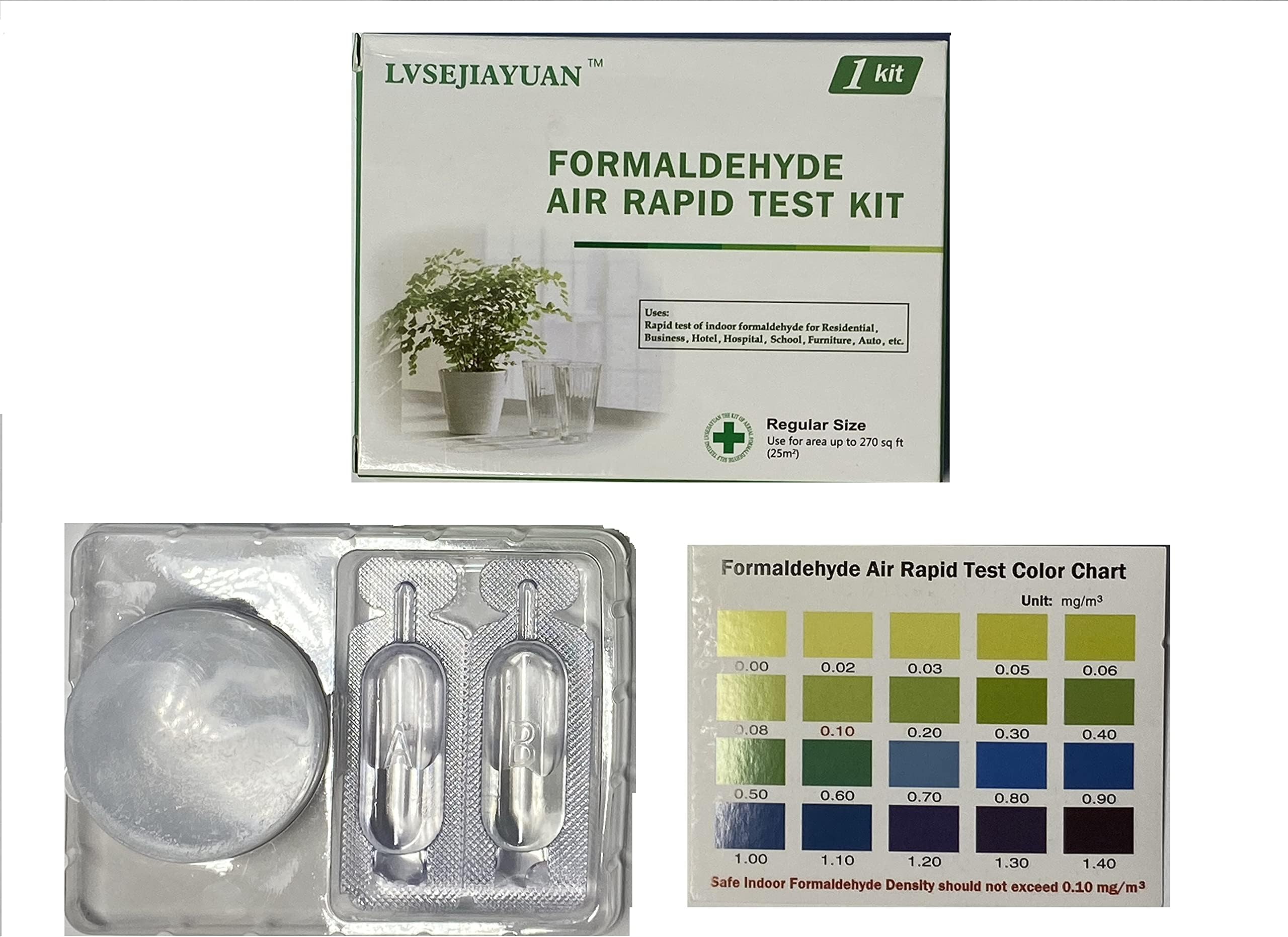 Formaldehyde Air Rapid Test Kit, 5th Generation, DIY Testing Indoor Air