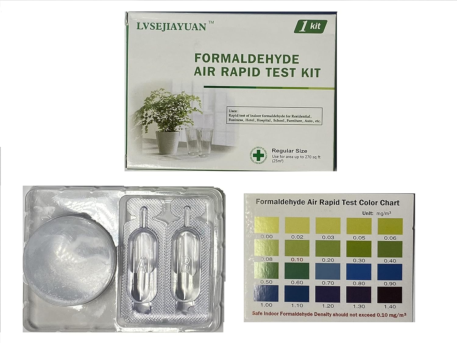 Formaldehyde Air Rapid Test Kit, 5th Generation, DIY Testing Indoor Air