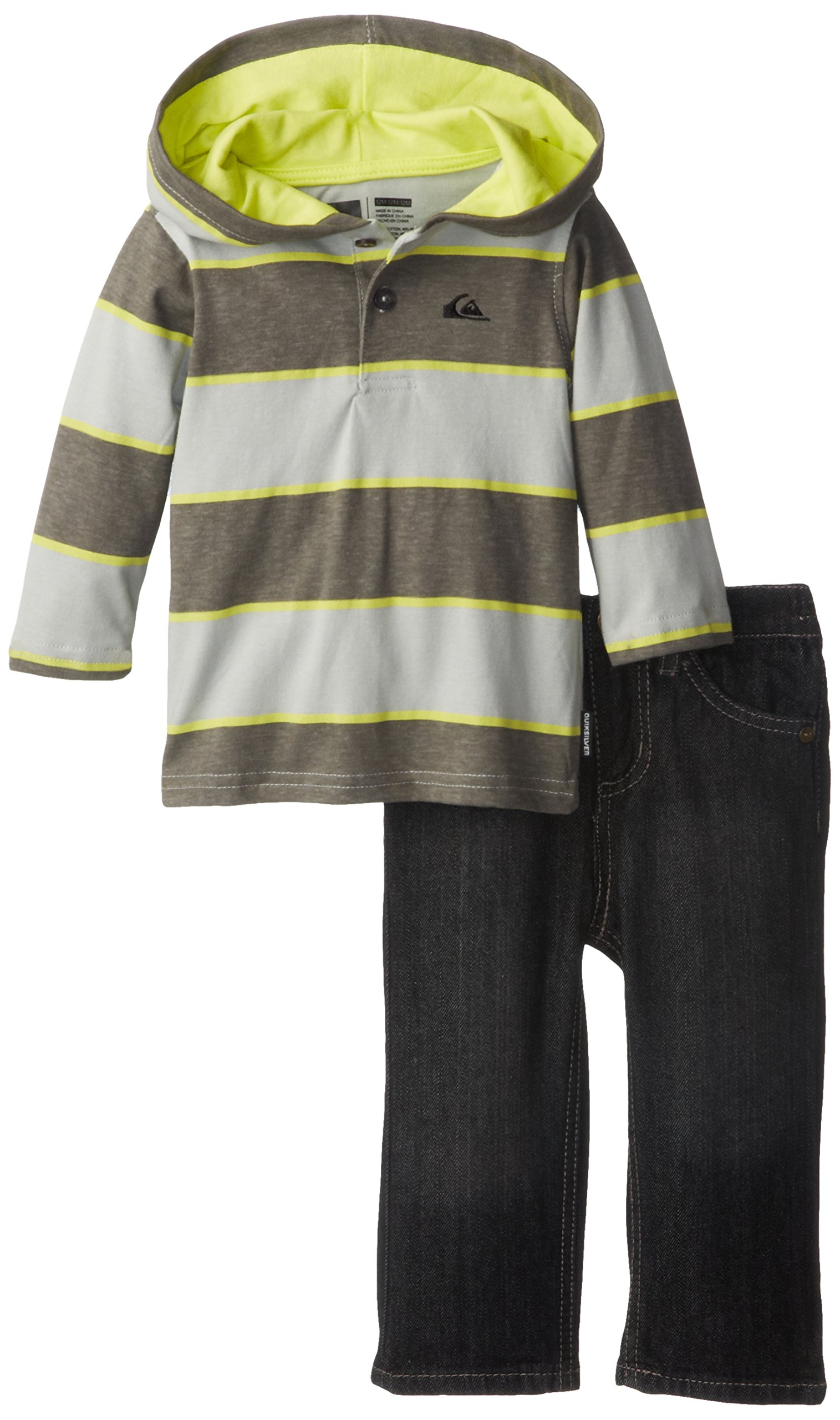 Quiksilver Baby Boys' Gray Stripes Hoody with Jeans