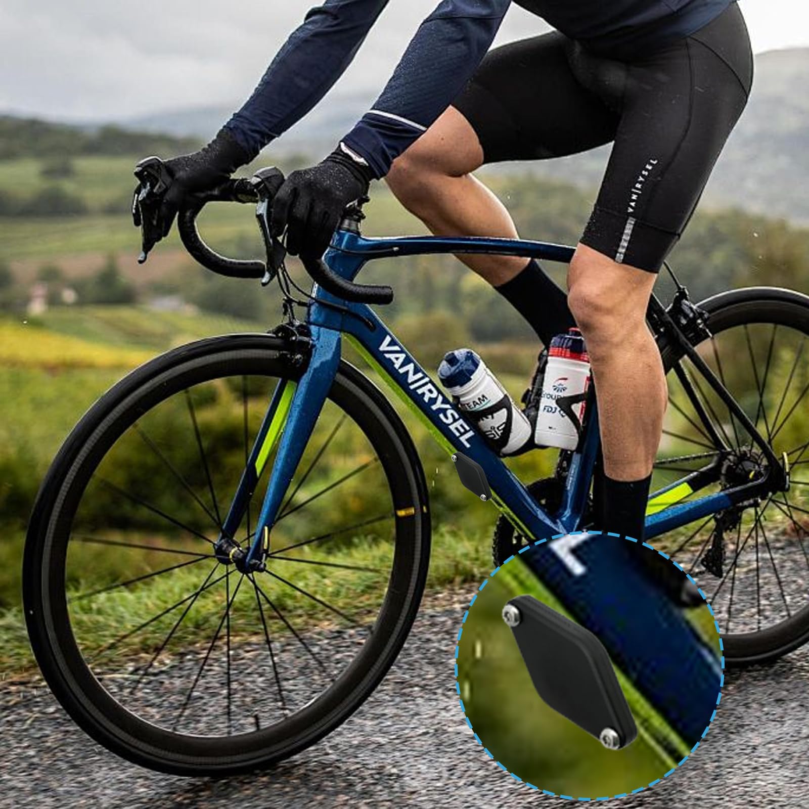 Zequech Bike Airtag Locator Étui de protection, robuste, résistant à l'usure, anti-perte, antivol, compatible avec tracker, positionnement en temps réel et outil de recherche de voiture, spécialement