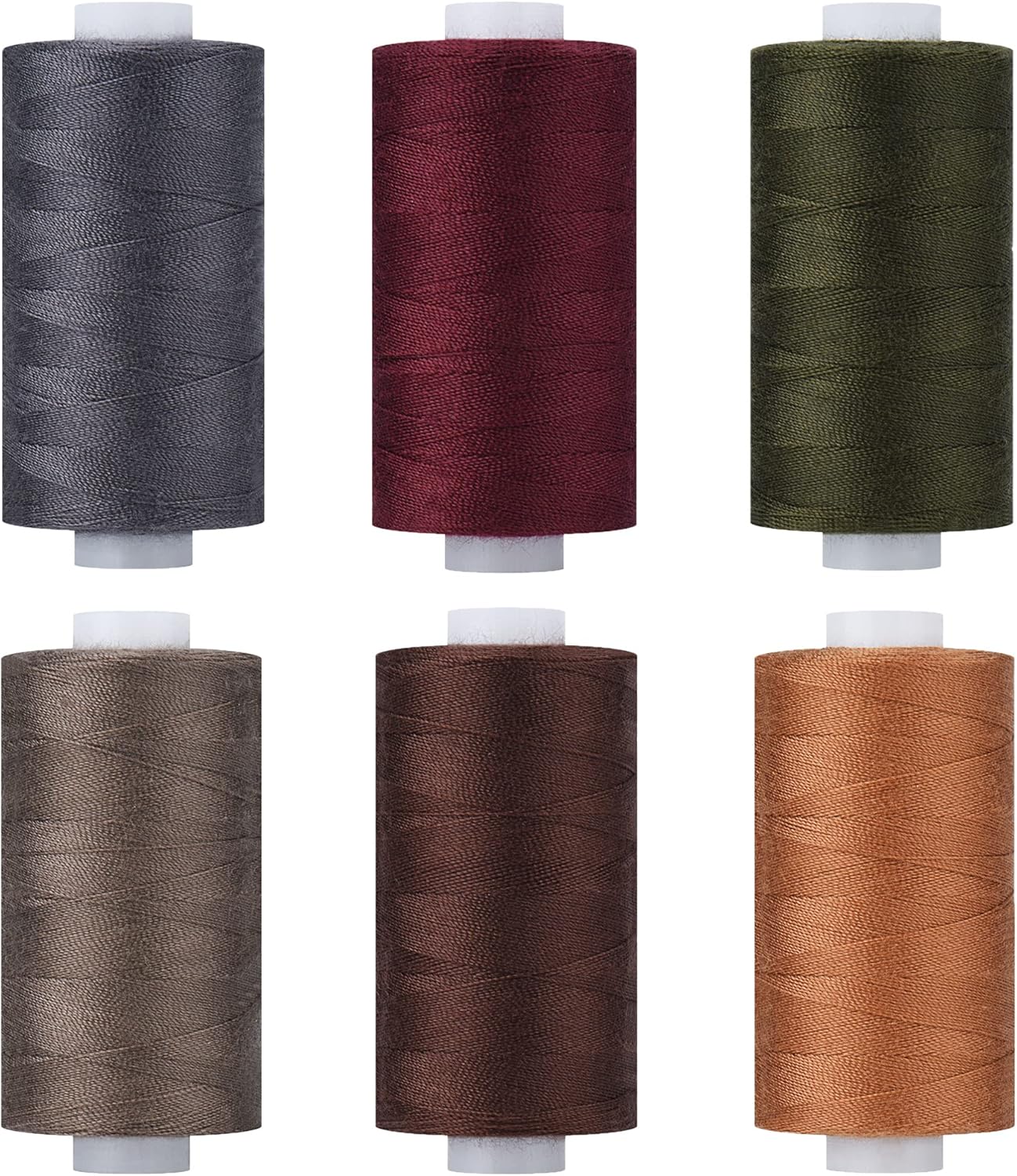 Amazon.com: Simthread All Purpose Thread Polyester 6 Dark Colors, 400 ...