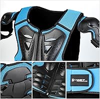Vista 5 de JUSTDOLIFE 5 piezas de equipo de motocross juvenil, chaqueta de protección de armamento de motocicleta, armadura de motocicleta para niños