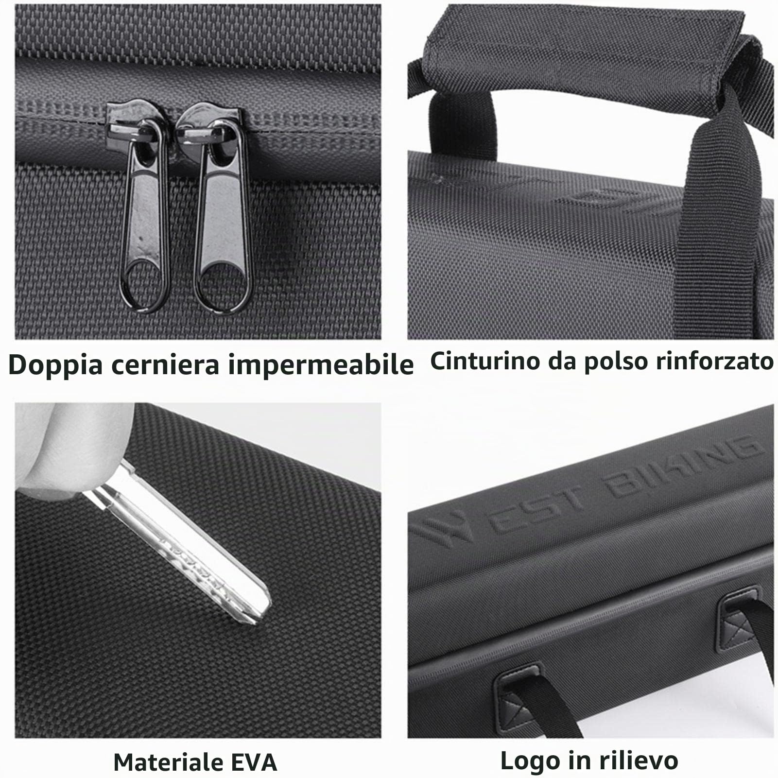 Borsa Porta Batteria per E-Bike, Custodia Protettiva Impermeabile, Portabatteria di Sicurezza per Stoccaggio e Trasporto, per Bici Elettrica
