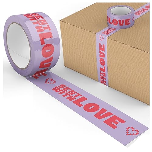 Miniatura 9 de 2 rollos + dispensador de cinta de embalaje decorativa para pequeñas empresas, lindo diseñador de embalaje y suministros de envío - Hola! I'm Here,