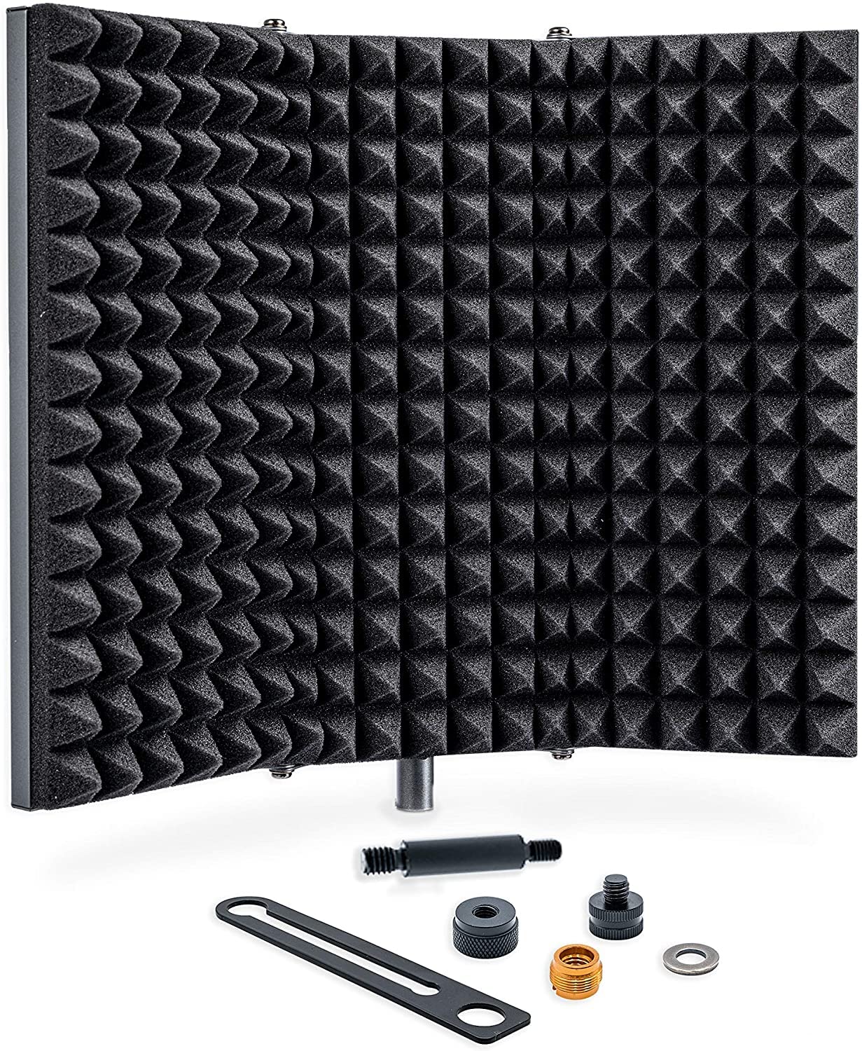 Sponsored Ad - Souvenir 3 Panel Vocal Booth Foldable Microphone Isolation Shield Sound Absorbent Reflection Filter Noise Proof Foam Shield for Home/Studio Recording Dubbing Singing Podcasting Broadcasting (3 - Panel)