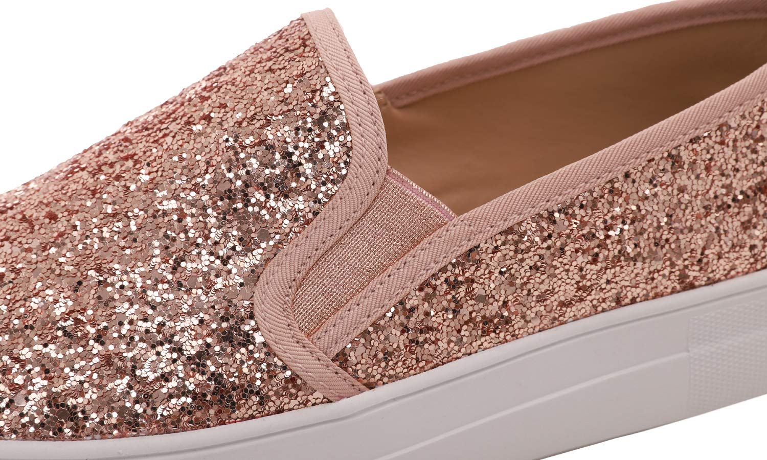 Feversole Women's Fashion Sparkle Platform Rhinestone Party Holiday Wedding Sneakers