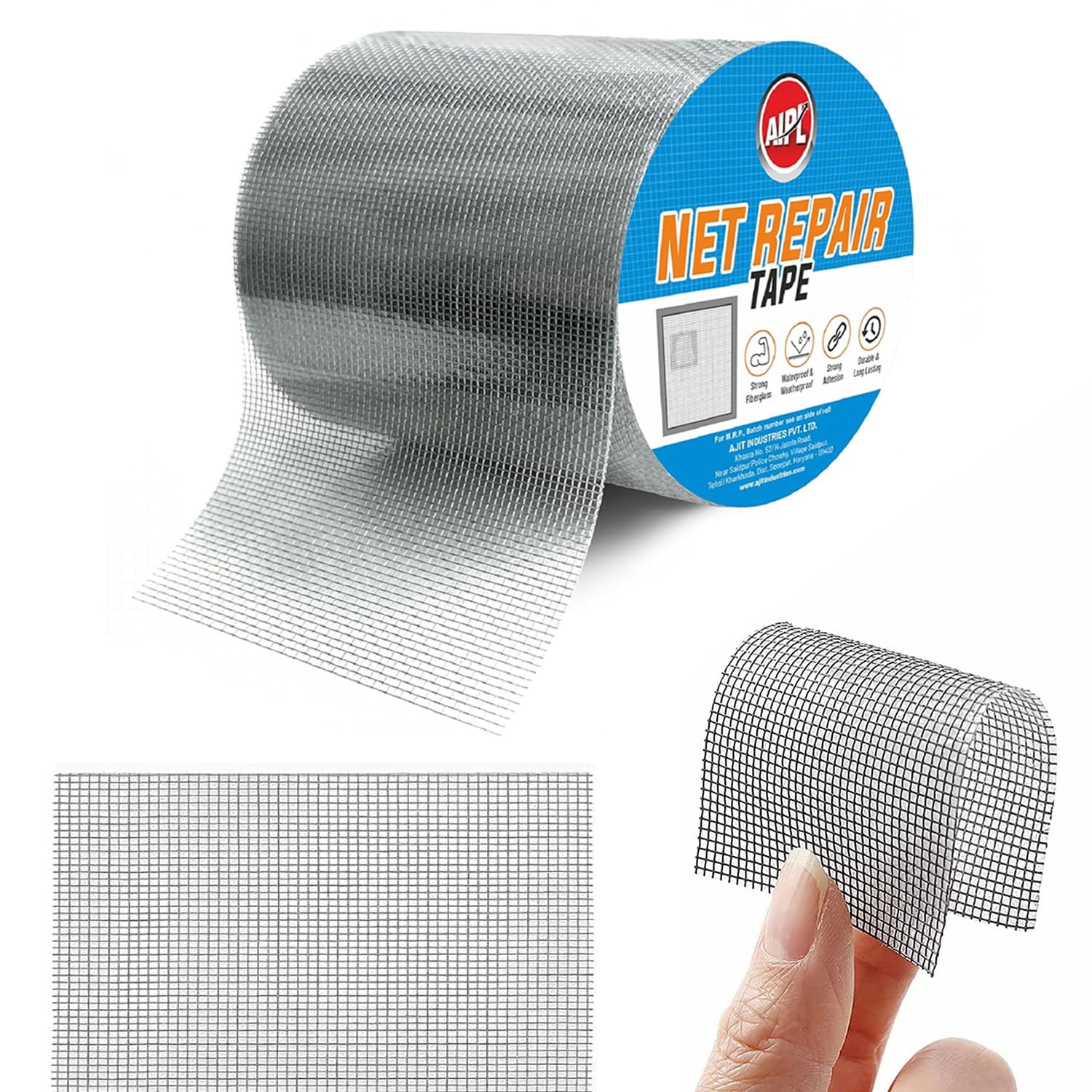 AIPL Mosquito Net Repair Tape | Strong Adhesive & Waterproof Screen Repair Kit | Window & Door Mesh Patch for Tears & Holes | 200cm x 5cm Roll (Pack of 1)