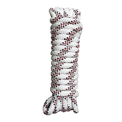 AZUKA??half Static Type A Kernmantle Polyester Rope 10mm (White red)