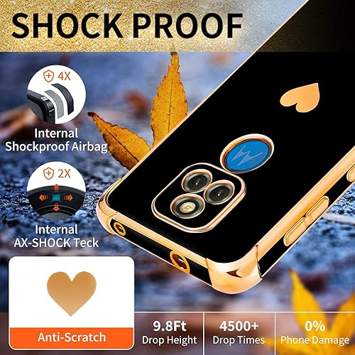Miniatura 3 de Shorogyt Funda de corazón para Motorola Moto G Play 2021 de 6.5 pulgadas para mujer, bonito diseño estético de corazones de amor, diseño femenino,