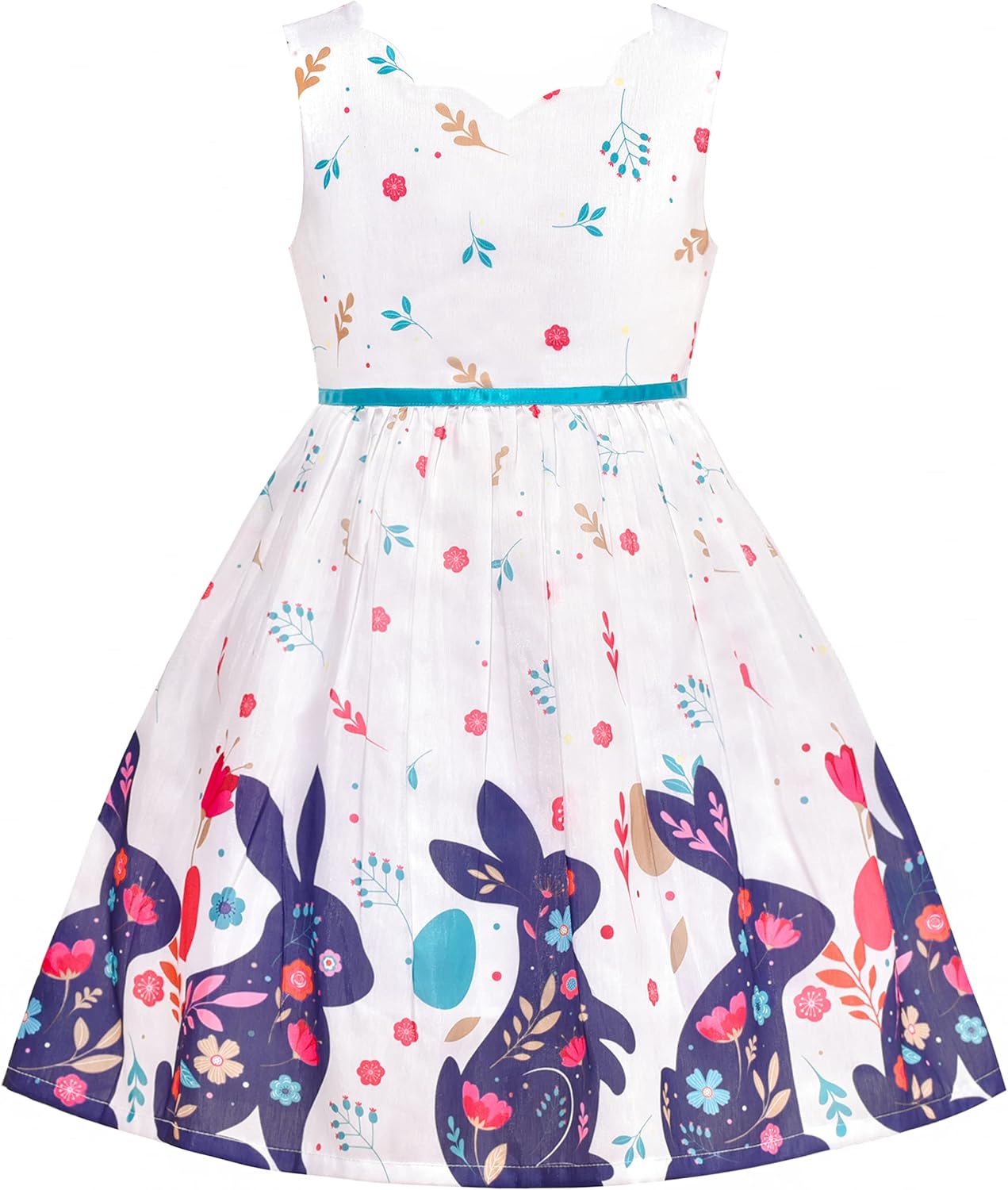 Purple Easter Bunny Patterned Dress