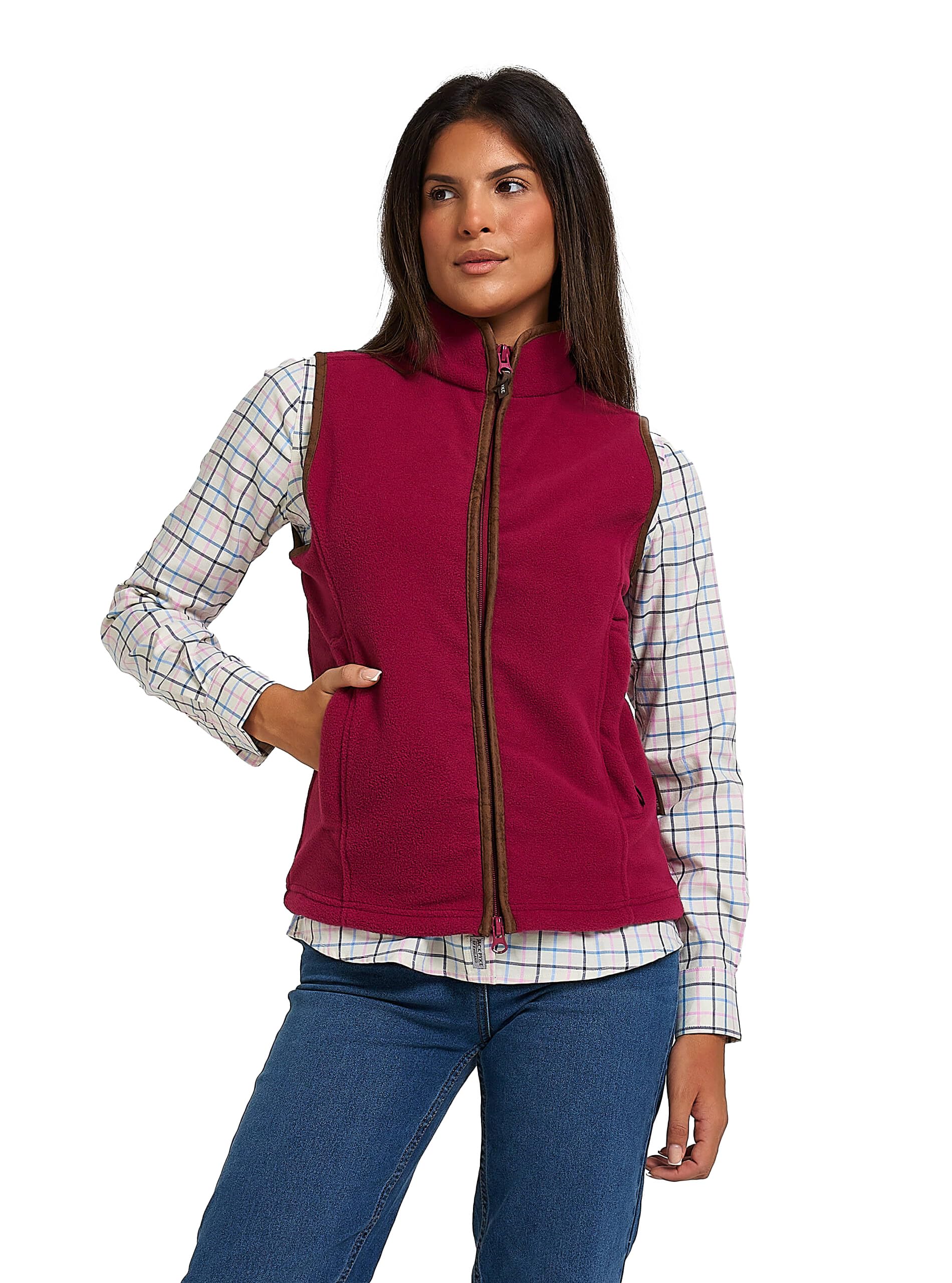 JACK PYKE Ladies Countryman Fleece Gilet Roselle Medium